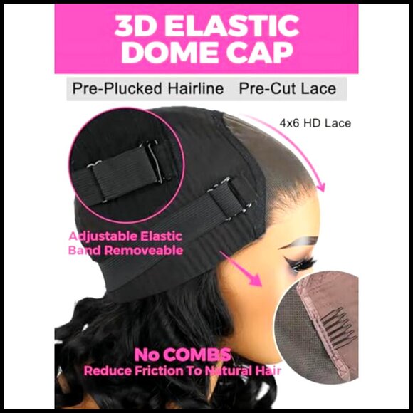 Glueless Human Hair Bob Wig Pre Plucked Body Wave Lace Front Easy Wear main image 4